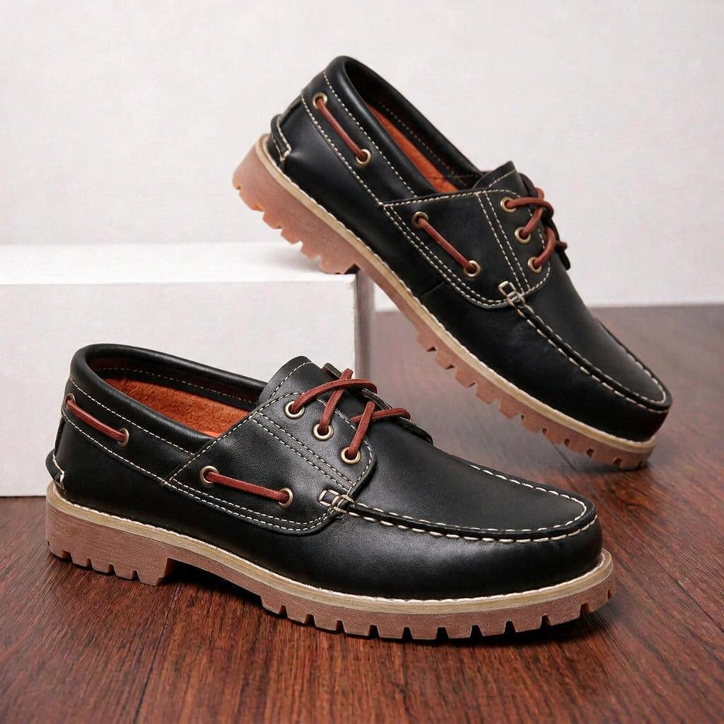 Henry - Genuine Leather Boat Shoes - view 6