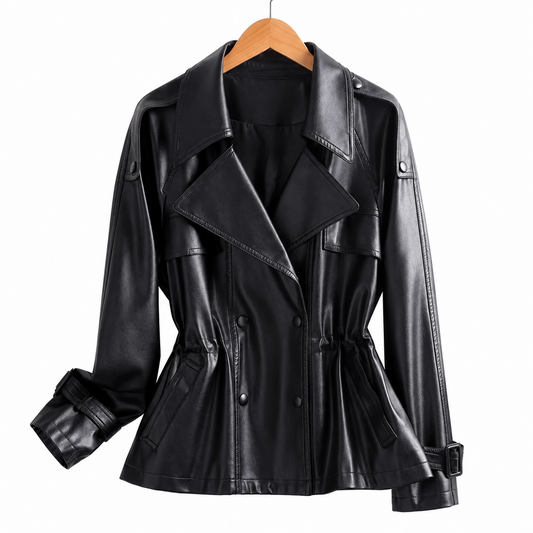 Chelsea - Double-Breasted Leather Jacket - view 2
