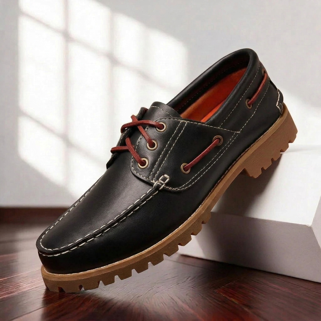 Henry - Genuine Leather Boat Shoes - view 2