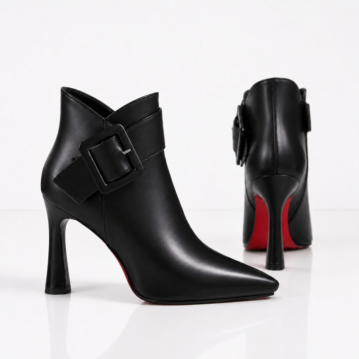 Laura - Buckled Leather Ankle Boots