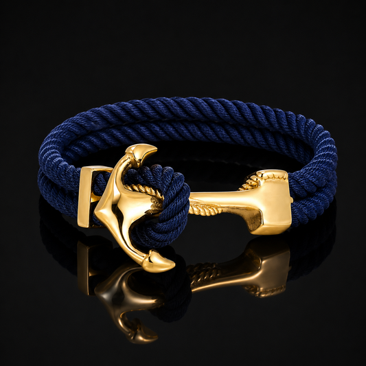Isaac - Braided Rope Anchor Bracelet