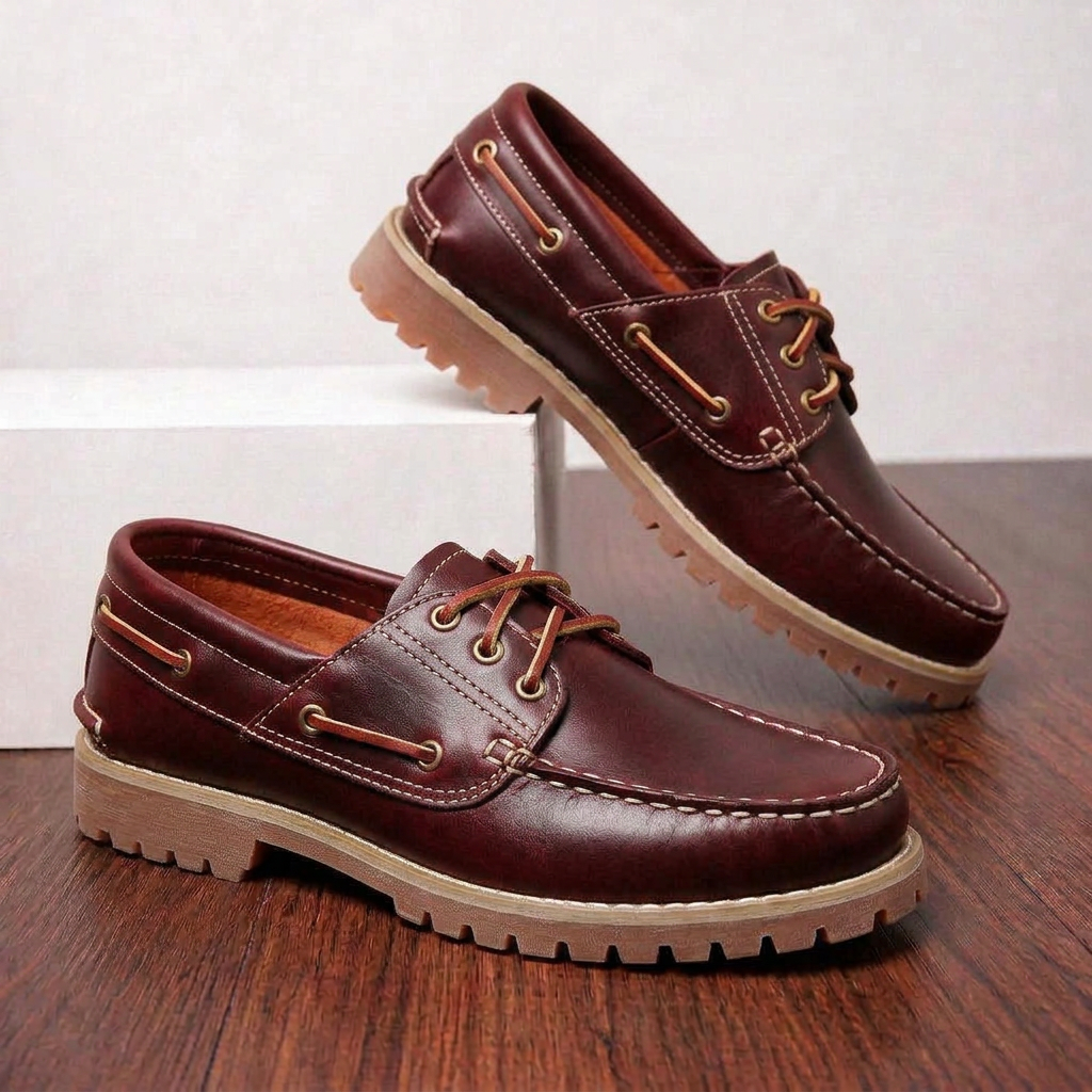 Henry - Genuine Leather Boat Shoes - view 4
