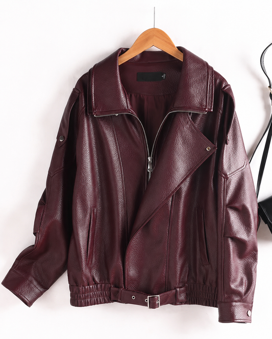Sloane - Bold Moto Leather Jacket - view 2