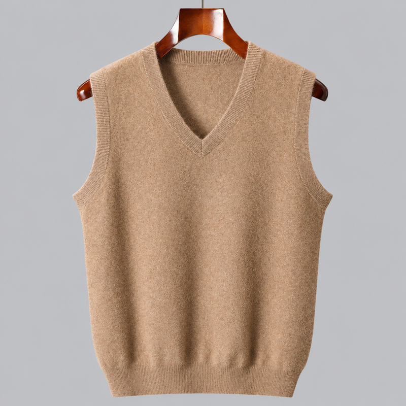 Olivier - Pure Cashmere V-Neck Vest