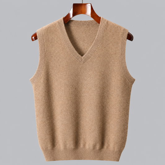 Olivier - Pure Cashmere V-Neck Vest