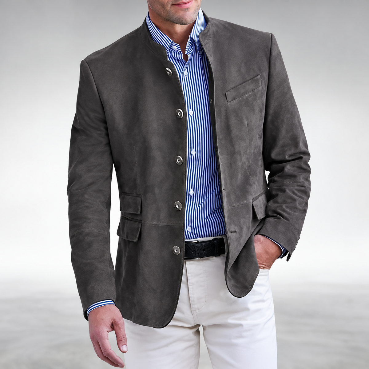 Robert - Stand-Collar Tailored Jacket
