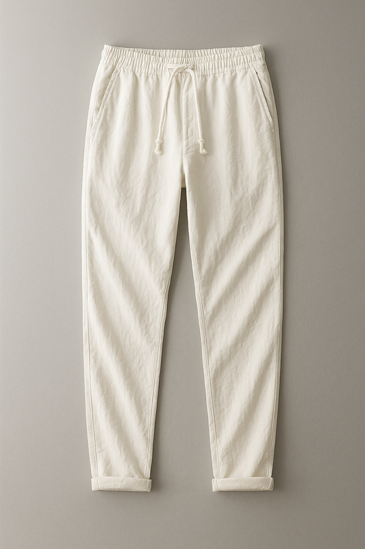 Olivier - Elegant Pure Linen Trousers - Trousers
