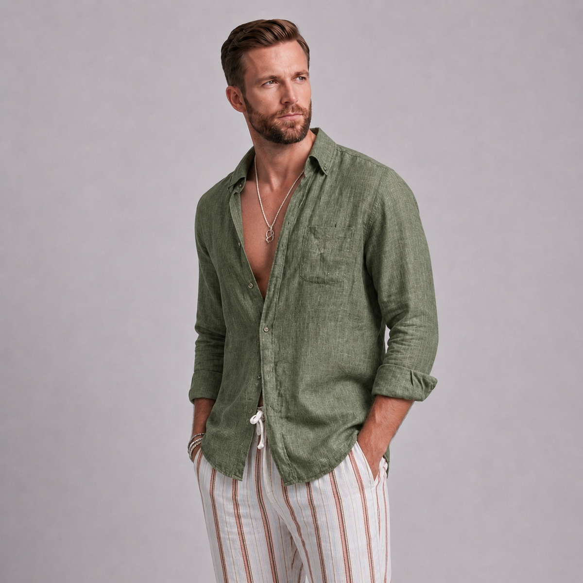 Rhys | Lightweight Lapel Collar Shirt