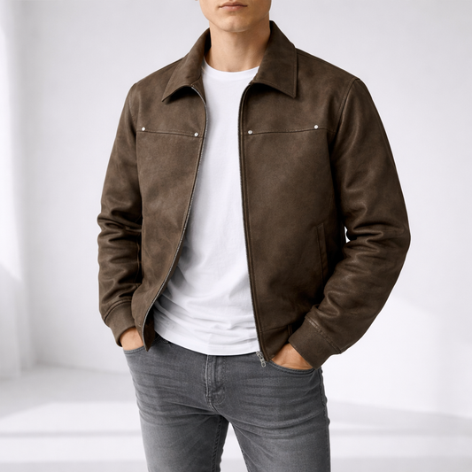 Donovan | Leather Bomber Jacket