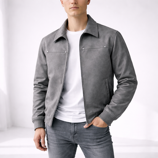 Donovan | Leather Bomber Jacket - view 2