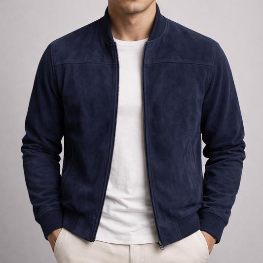 Sullivan - Suede-Texture Bomber Jacket - view 2