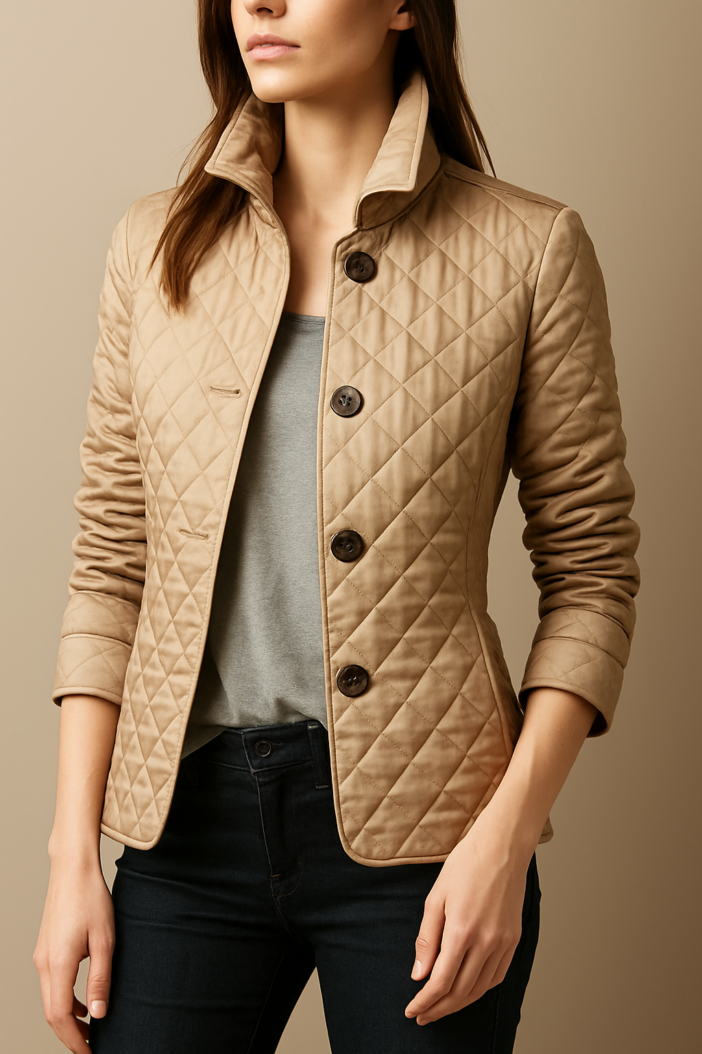 Alexandra - Quilted Button Jacket