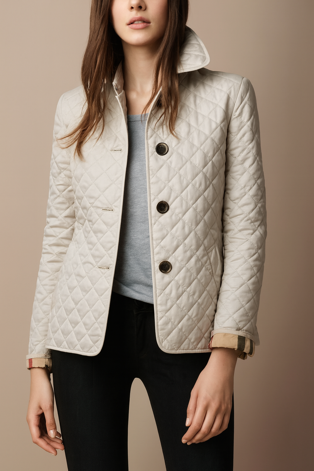 Alexandra - Quilted Button Jacket