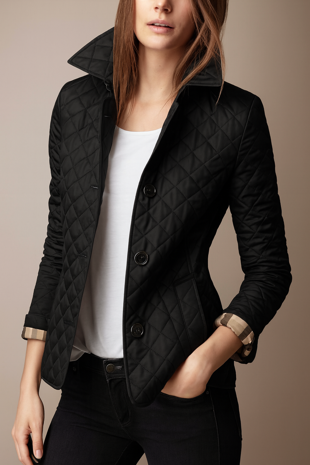 Alexandra - Quilted Button Jacket