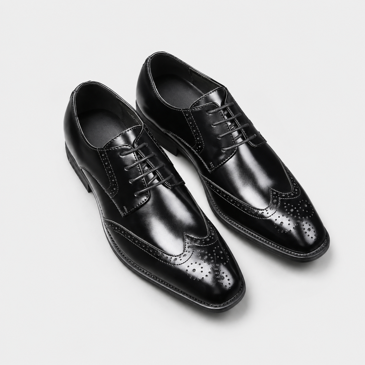 Malcolm - Glossy Wingtip Oxford Shoes - view 4