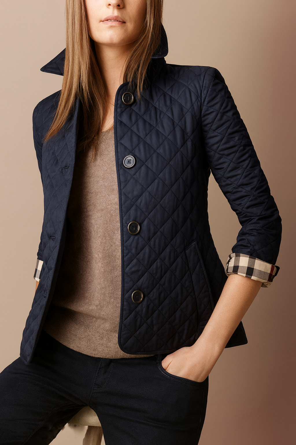 Alexandra - Quilted Button Jacket