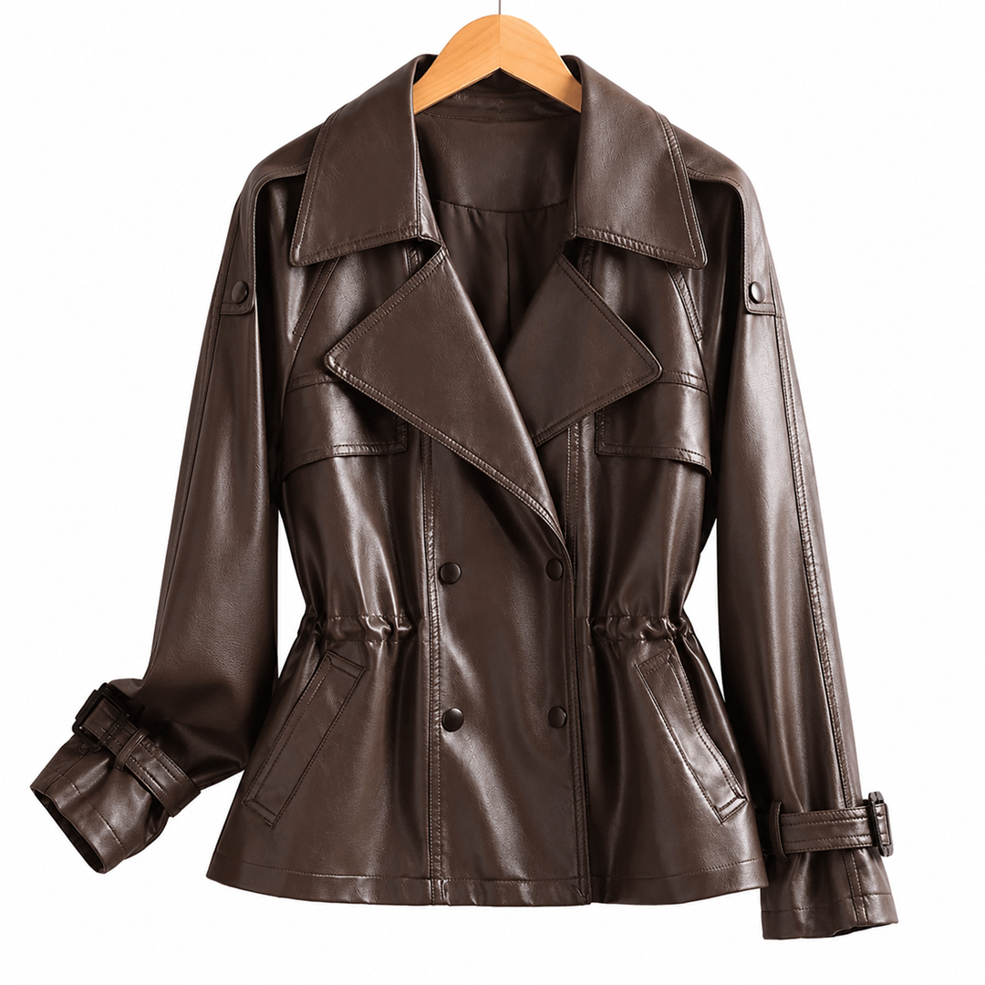 Chelsea - Double-Breasted Leather Jacket - view 3