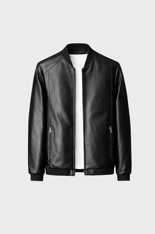 Sawyer | Classic Faux Leather Jacket - view 2