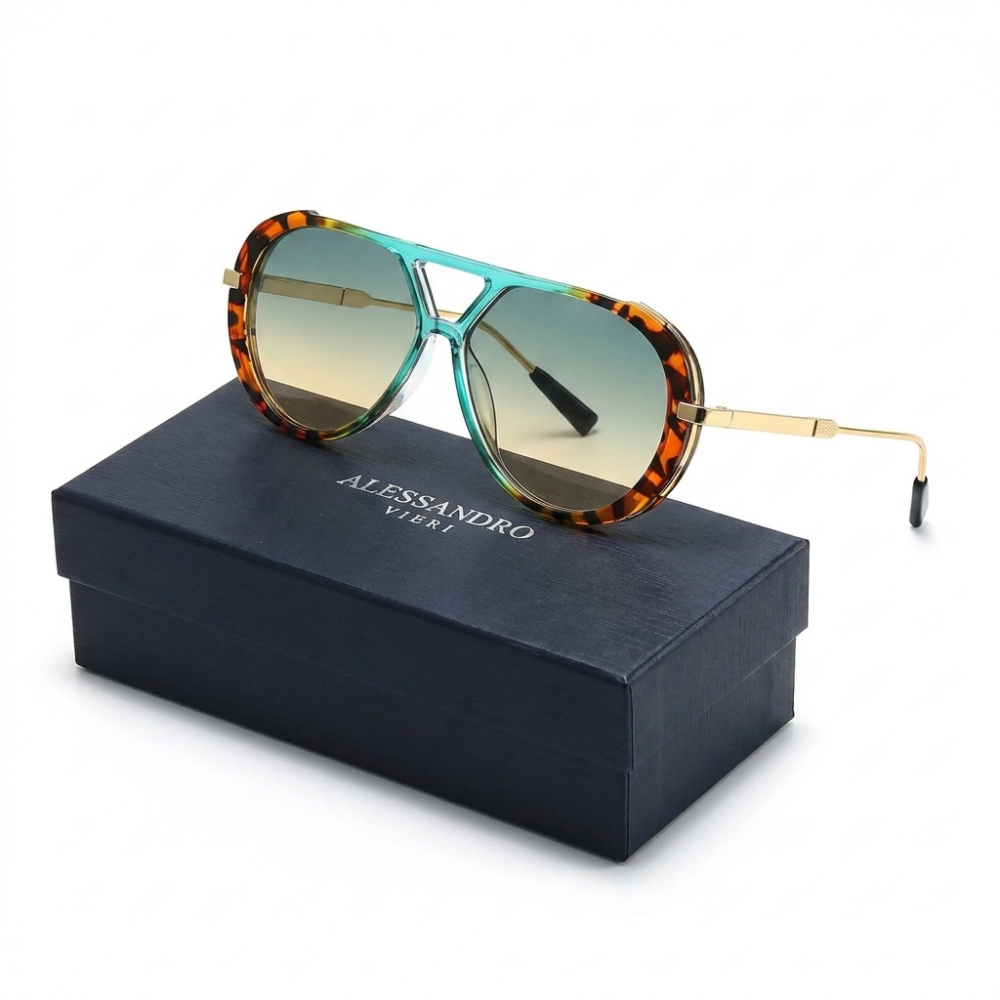Panther | Retro Aviator Sunglasses - view 6