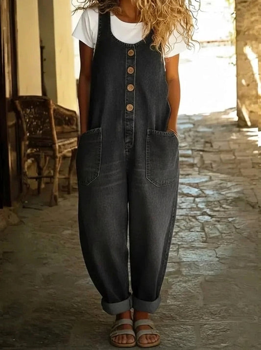 Fern - Vintage Cotton Denim Overalls