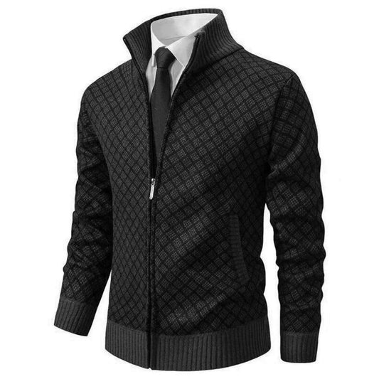 Julien - Slim Fit Knitted Jacket with Zipper