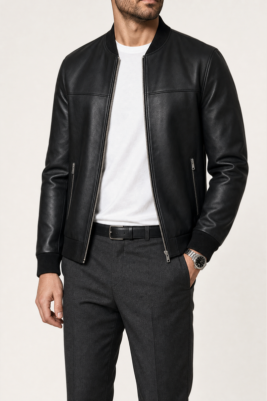 Sawyer | Classic Faux Leather Jacket