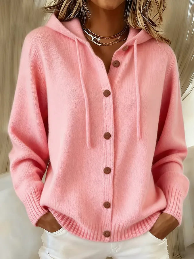 Juniper - Hooded Button Knit Cardigan