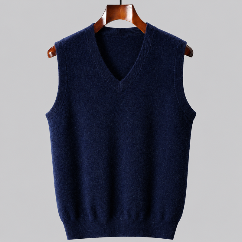 Olivier - Pure Cashmere V-Neck Vest - view 7