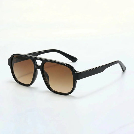Oslo | Square Double-Bridge Sunglasses - view 2