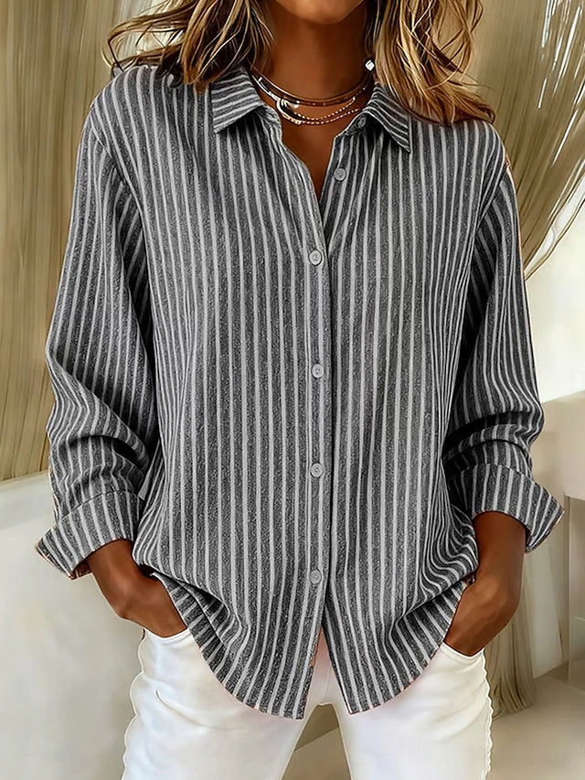 Meredith - Striped Button-Up Shirt - view 4