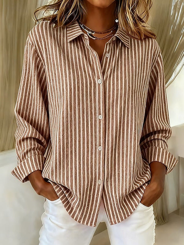 Meredith - Striped Button-Up Shirt - view 3