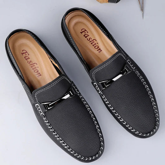 Nathan - Buckled Moc-Toe Loafers - view 2