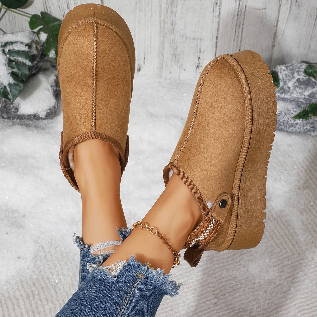 Dawn - Plush-Lined Platform Clogs