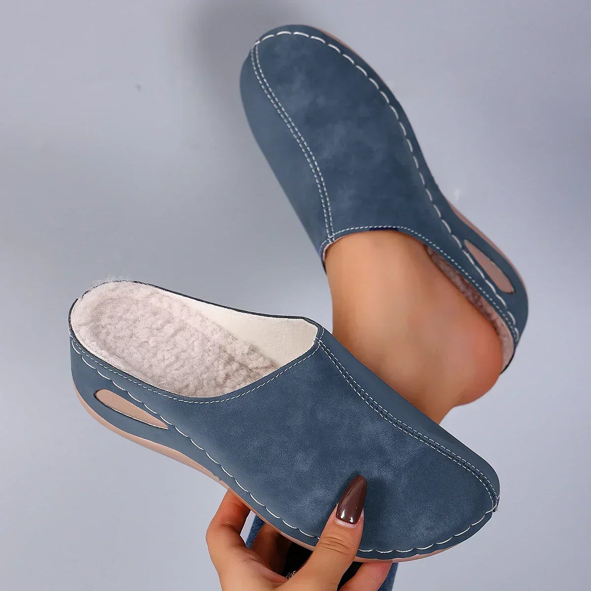 Colleen - Warm Lined Orthopedic Slippers