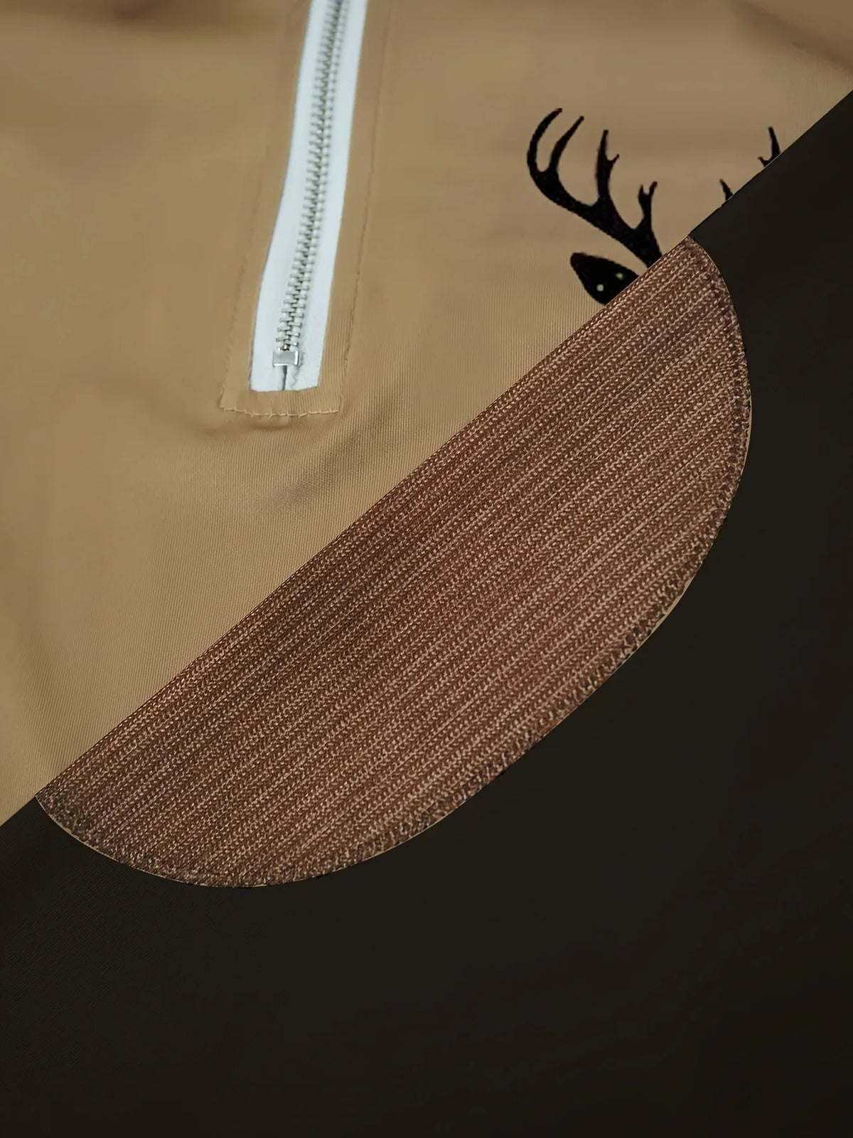 Peter - Deer Print Half-Zip Shirt