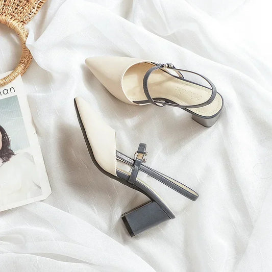 Chloe - Two-Tone Slingback Heels