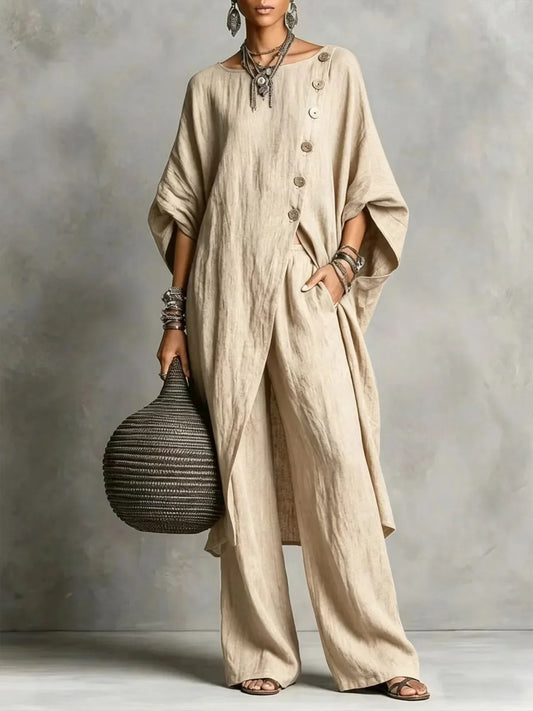 Wren - Airy Two-Piece Set with Wide-Leg Pants