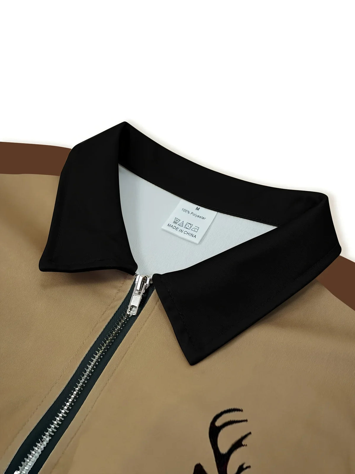 Peter - Deer Print Half-Zip Shirt