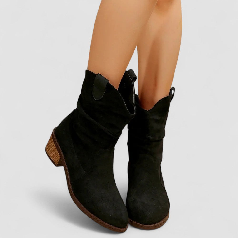 Rowan - Suede Slouch Arch-Support Boots