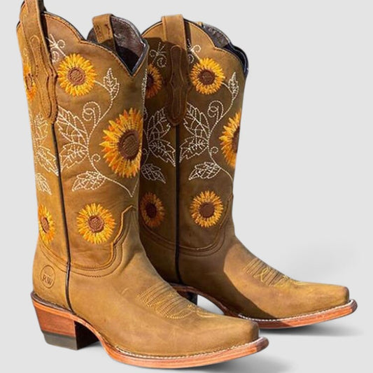 Daisy - Sunflower Arch-Support Cowboy Boots
