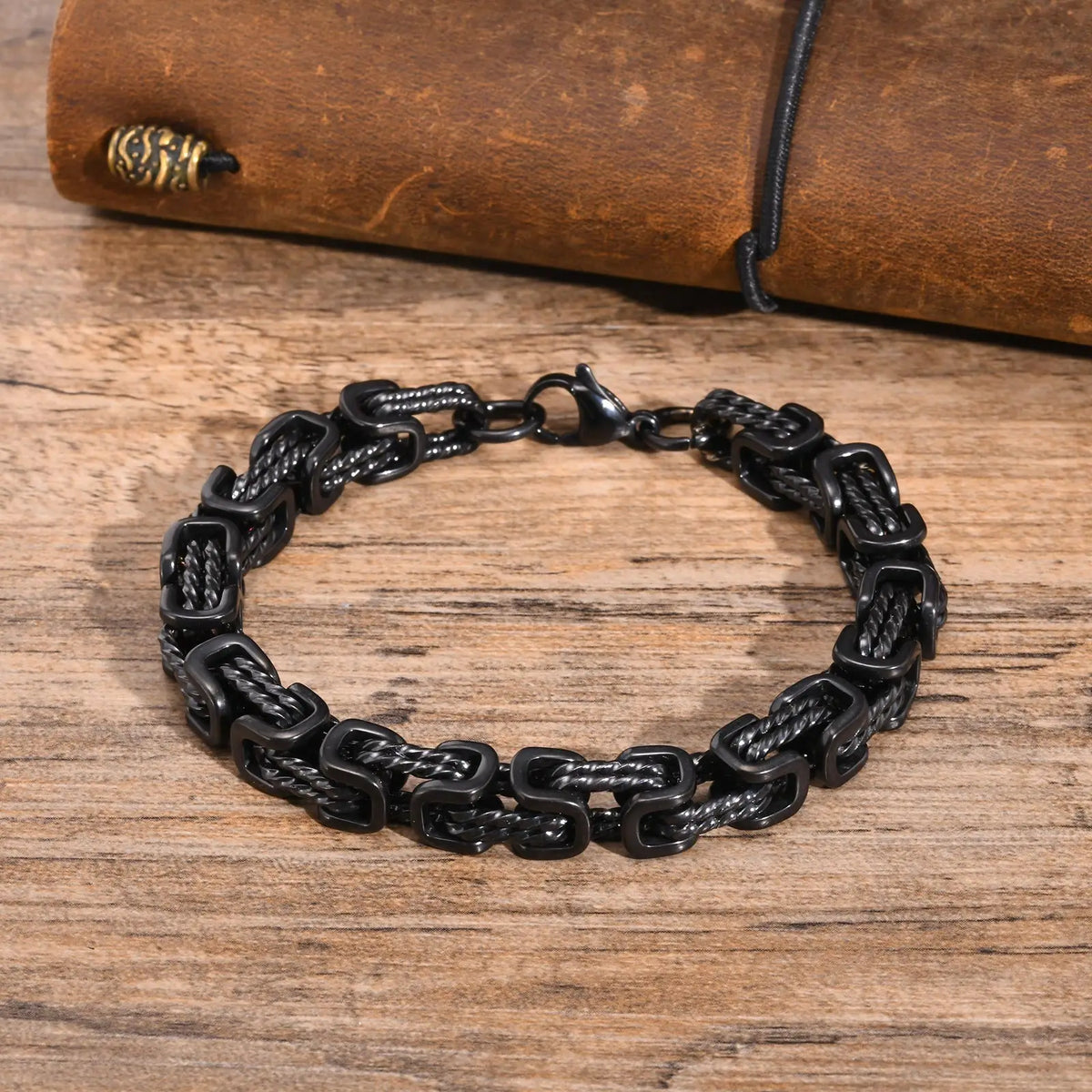 Kane - Antique Black-Tone Link Bracelet - view 4