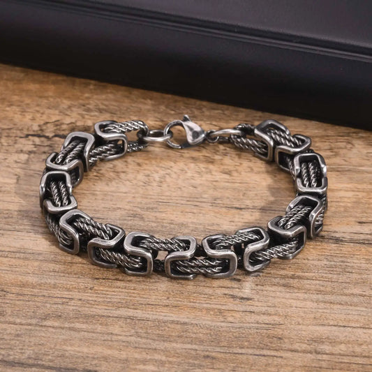 Kane - Antique Black-Tone Link Bracelet - view 2