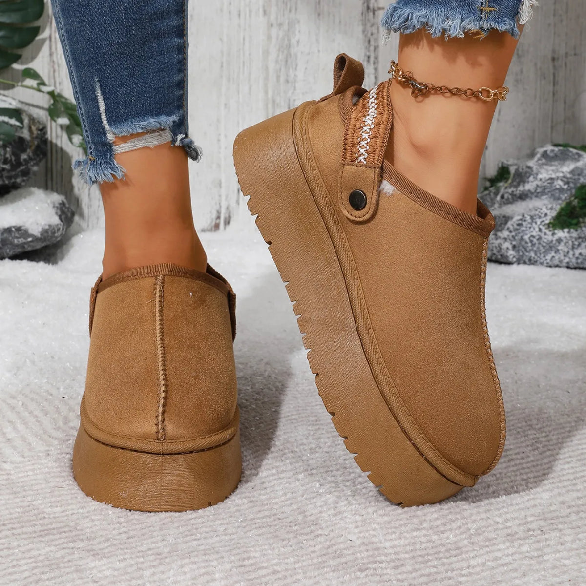 Dawn - Plush-Lined Platform Clogs