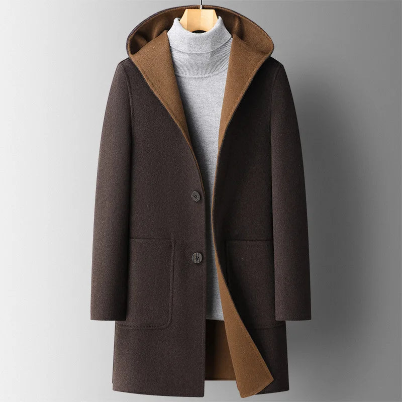 Rowan | Hooded Wool-Blend Coat - view 3