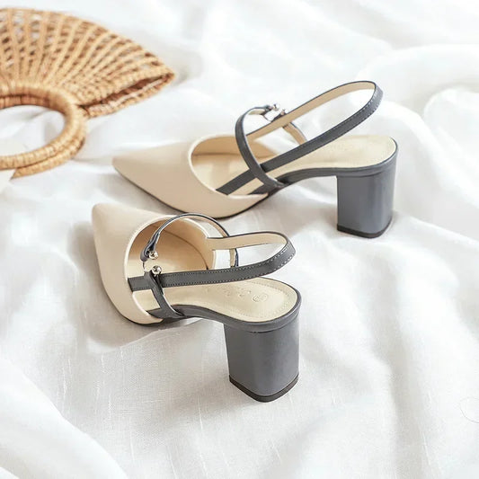 Chloe - Two-Tone Slingback Heels - view 2