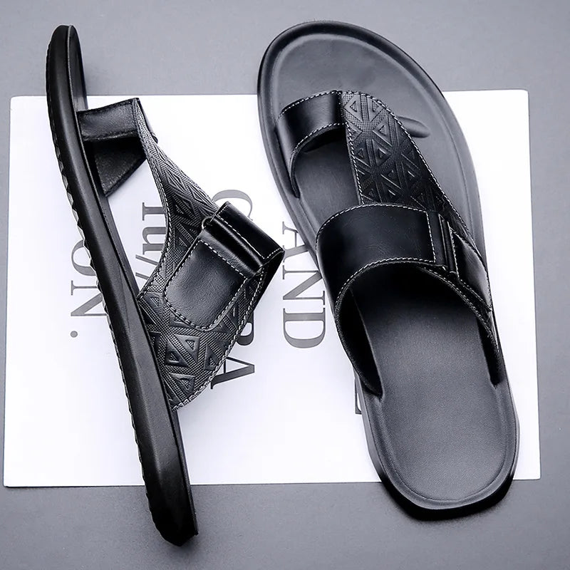 Marlow - Patterned Leather Sandals - view 7