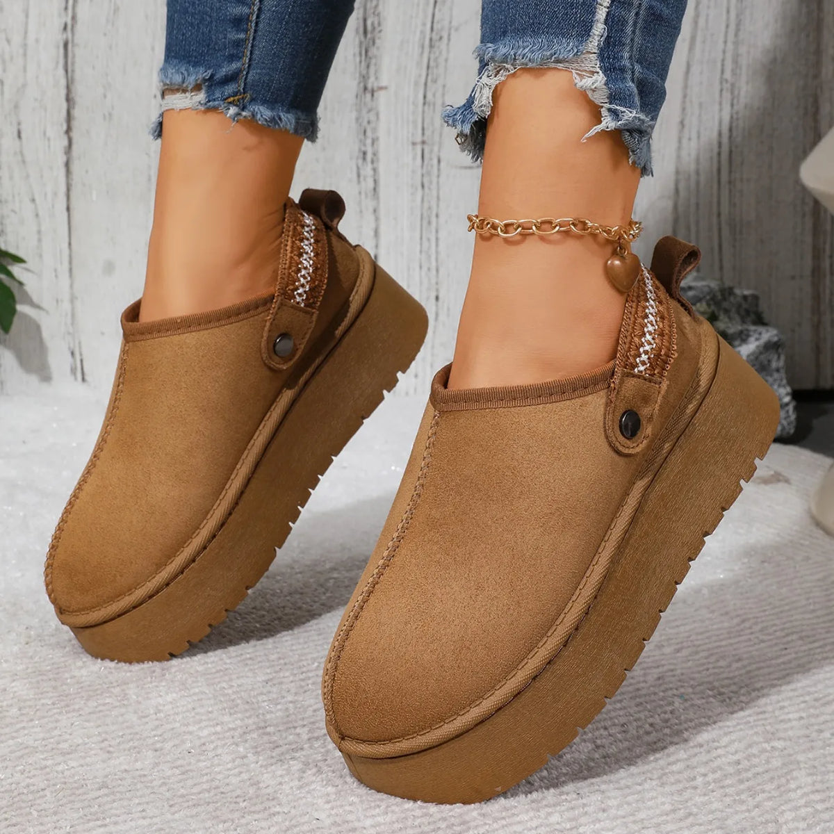 Dawn - Plush-Lined Platform Clogs
