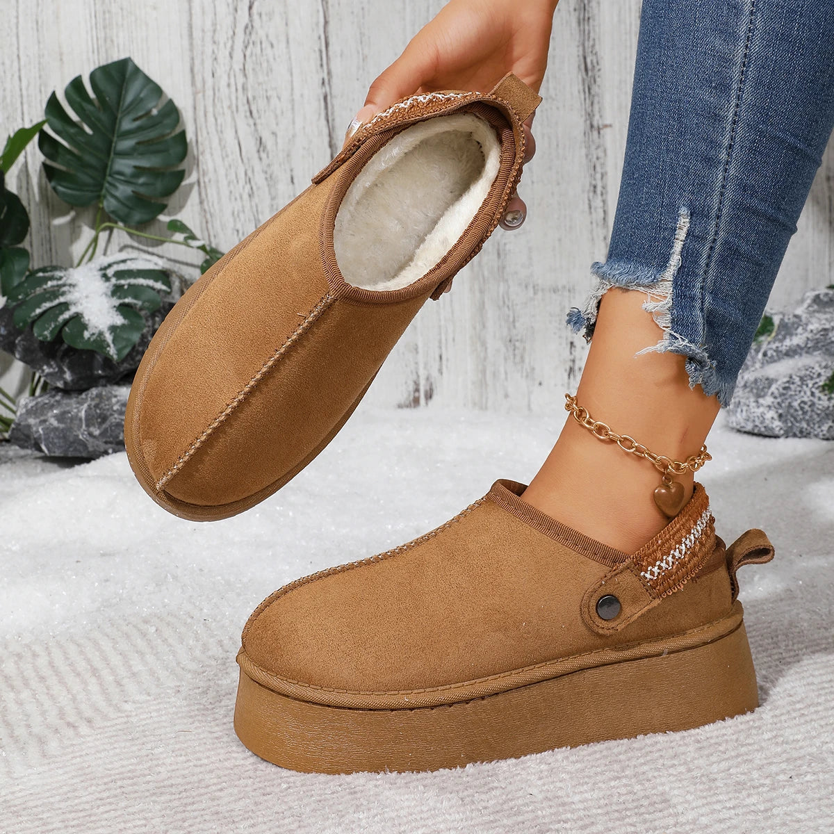 Dawn - Plush-Lined Platform Clogs