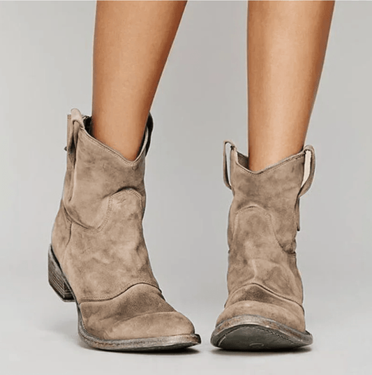 Charlotte - Suede Arch-Support Western Boots