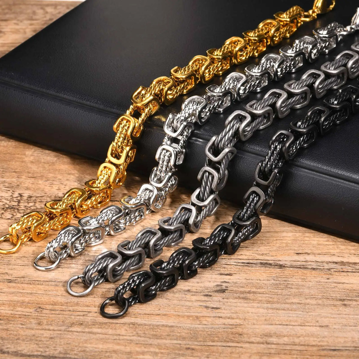Kane - Antique Black-Tone Link Bracelet - view 9